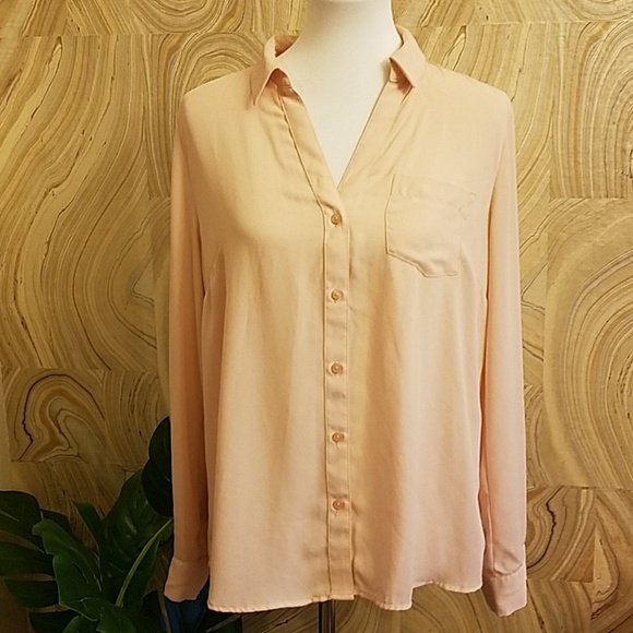 The Limited Tops - The Limited Sheer Pink Blouse